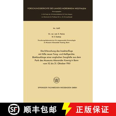 【3-4周达】Die Erforschung des Insektenflugs mit Hilfe neuer Fang- und Messgeräte: Blattlausfänge e... [9783663060840]
