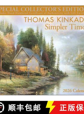 【3-4周达】Thomas Kinkade Special Collector's Edition 2026 Deluxe Wall Calendar with Print [9781524896836]