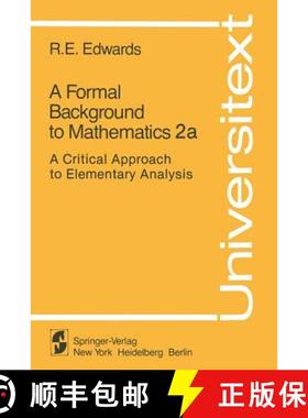 【3-4周达】A Formal Background to Mathematics 2a: A Critical Approach to Elementary Analysis [9780387905136]