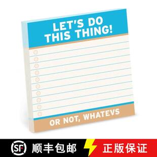 【3-4周达】Knock Knock Let's Do This Thing Large Sticky Notes (4x4in) [9781683495567]