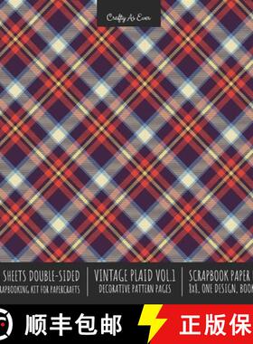 【3-4周达】Vintage Plaid 1 Scrapbook Paper Pad 8x8 Scrapbooking Kit for Cardmaking Gifts, DIY Crafts,... [9781636571744]