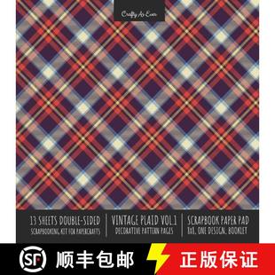 【3-4周达】Vintage Plaid 1 Scrapbook Paper Pad 8x8 Scrapbooking Kit for Cardmaking Gifts, DIY Crafts,... [9781636571744]