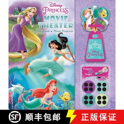 【3-4周达】精装 Disney Princess: Movie Theater Storybook & Movie Projector [9780794442392]
