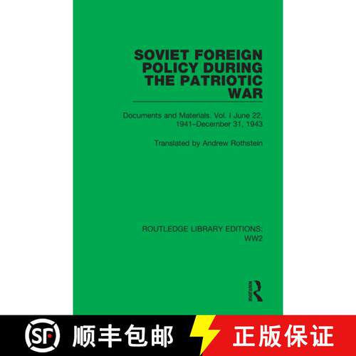 【3-4周达】Soviet Foreign Policy During the Patriotic War: Documents and Materials. Vol. I June 22, 1... [9781032040486]