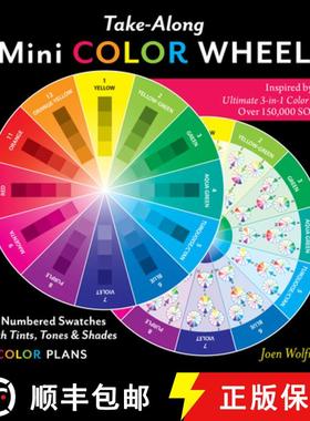 【3-4周达】Take-Along Mini Color Wheel: 12 Numbered Swatches with Tints, Tones & Shades, 5 Color Plan [9781644030615]