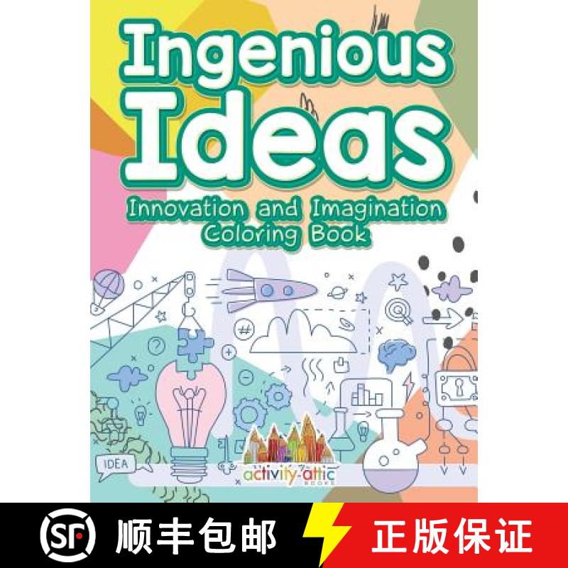 【3-4周达】Ingenious Ideas: Innovation and Imagination Coloring Book [9781683236788]