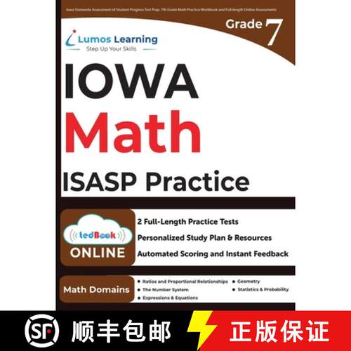 【3-4周达】Iowa Statewide Assessment of Student Progress Test Prep: 7th Grade Math Practice Workbook ... [9781966084044]
