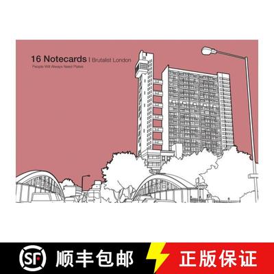 【3-4周达】Brutalist London - 16 Notecards [9781840656183]