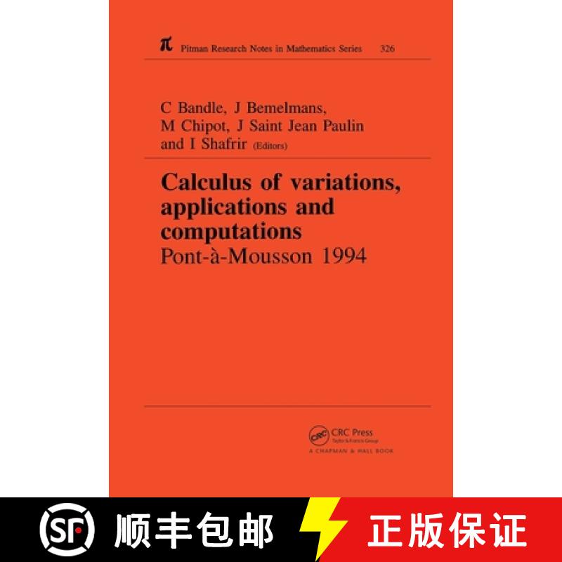 【4周达】Calculus of Variations, Applications and Computations [9780582239623]