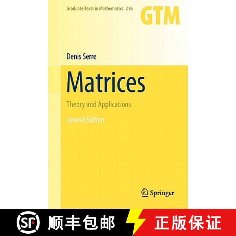 【3-4周达】Matrices : Theory and Applications [9781441976826]
