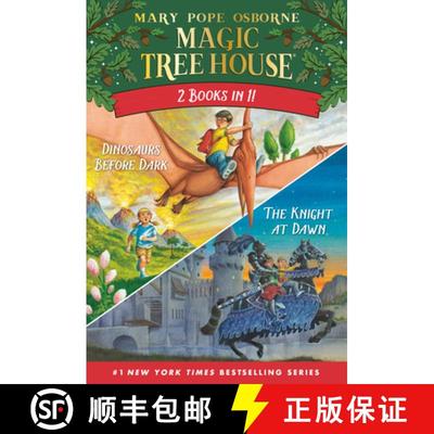 【3-4周达】Magic Tree House 2-in-1 Bindup: Dinosaurs Before Dark/The Knight at Dawn [9780593901540]