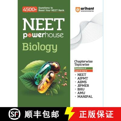 【3-4周达】Arihant NEET Powerhouse Biology Book For 2024 Exam (4500+ Question to Boost Your NEET Rank) [9789358891898]