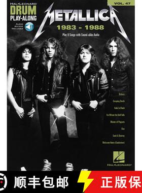 【3-4周达】Metallica: 1983-1988 Drum Play-Along Volume 47 Book/Online Audio [With Access Code] [9781495094835]