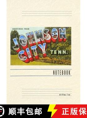 【3-4周达】Vintage Lined Notebook Greetings from Johnson City, Tennessee [9798385447848]