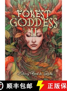【3-4周达】Forest Goddess Coloring Book for Adults 2: Forest Schaman Coloring Book Grayscale | Beauti... [9783758492341]