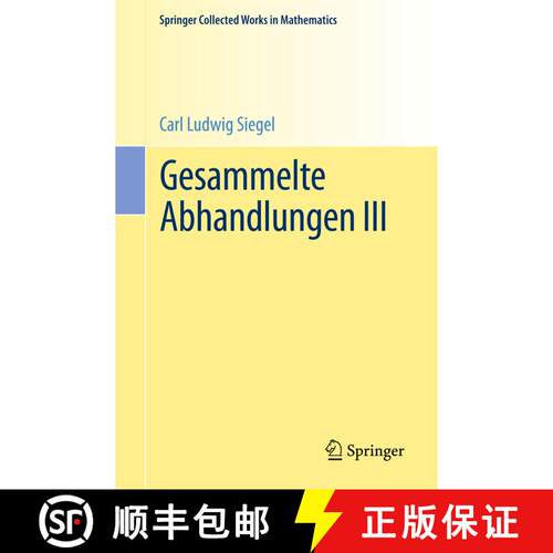 【3-4周达】Gesammelte Abhandlungen III (1st ed. 1979, Reprint 2015 of the 1979 edition) [9783662489420]