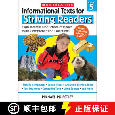 【3-4周达】Informational Texts for Striving Readers: Grade 5: High-Interest Nonfiction Passages with ... [9781338714661]