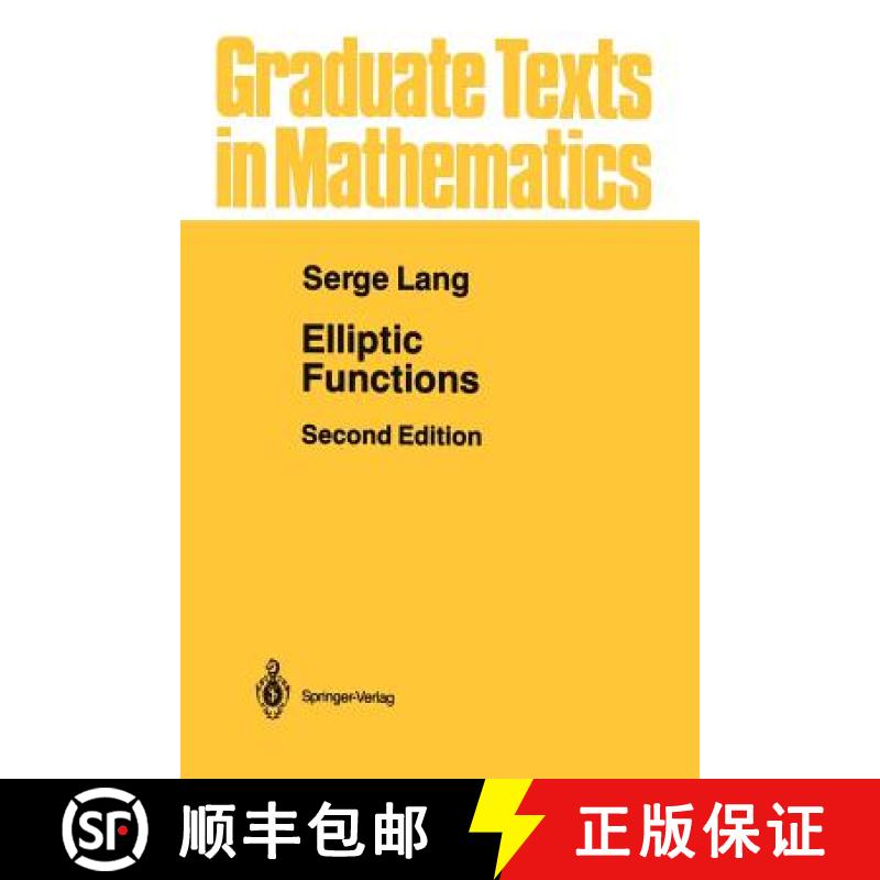 【3-4周达】Elliptic Functions [9781461291428]