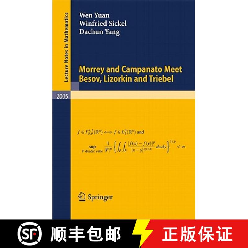 【3-4周达】Morrey and Campanato Meet Besov, Lizorkin and Triebel [9783642146053]
