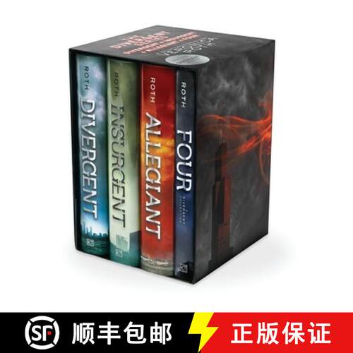 【3-4周达】Divergent Series Four-Book Hardcover Gift Set: Divergent, Insurgent, Allegiant, Four [9780062352163]