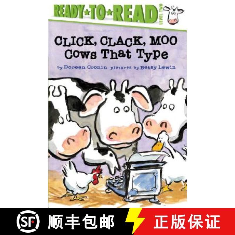 【3-4周达】Click, Clack, Moo/Ready-To-Read Level 2: Cows That Type [9781481465403]