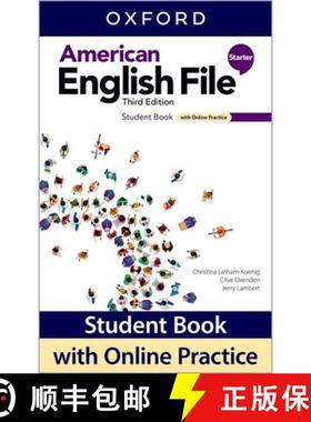 【3-4周达】American English File 3e Student Book Starter and Online Practice Pack [With eBook] [9780194905947]