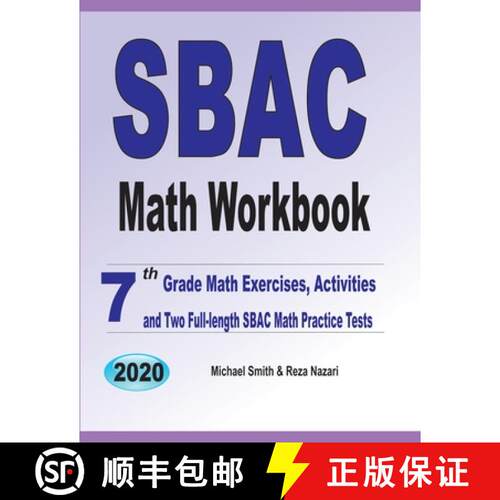 【3-4周达】SBAC Math Workbook: 7th Grade Math Exercises, Activities, and Two Full-Length SBAC Math Pr... [9781646126378]