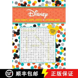 【3-4周达】Disney Word Search, Quips, Quotes and Coloring Book [9781667200699]