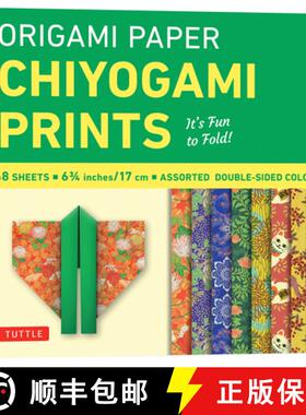 【3-4周达】Origami Paper 48 Sheet Chiyogami Prints 6 3/4 (17 cm): Tuttle Origami Paper: Double-Sided ... [9780804858472]