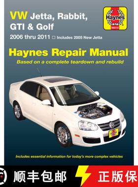 【3-4周达】Volkswagen VW Jetta, Rabbit, GTI & Golf covering New Jetta (05), Jetta (06-11), GLI (06-09... [9781563929489]
