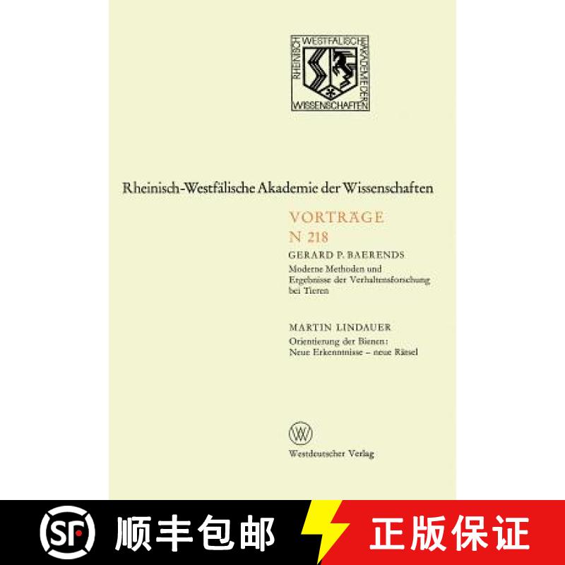 【3-4周达】Moderne Methoden Und Ergebnisse Der Verhaltensforschung Bei Tieren. Orientierung Der Biene... [9783531082189]