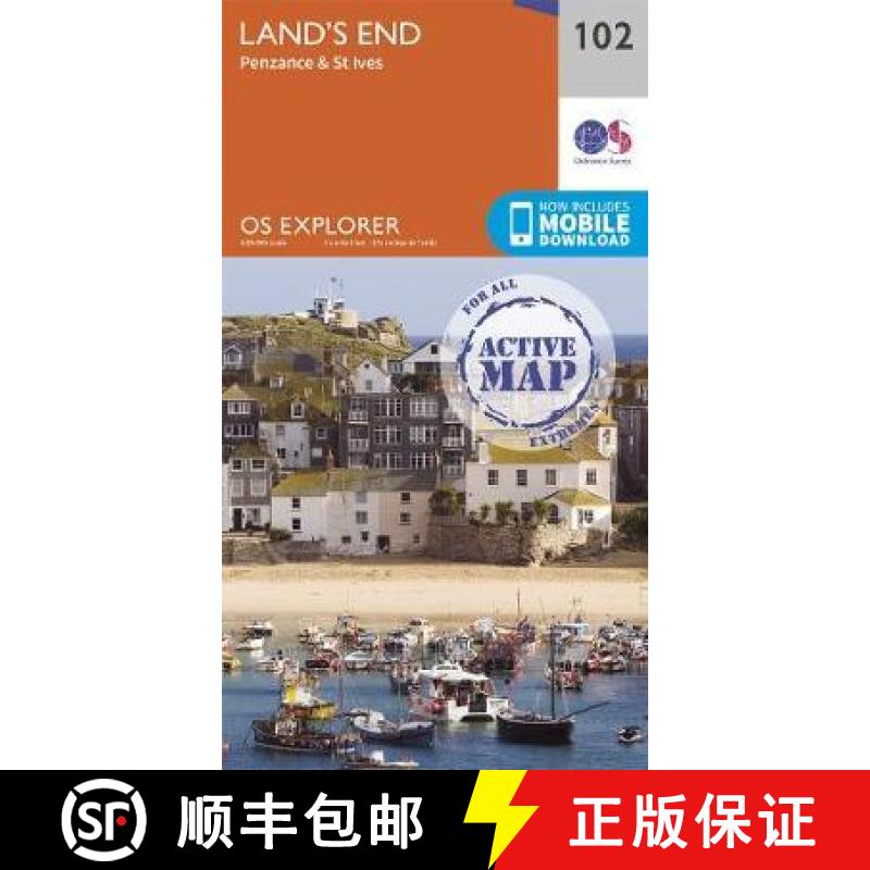 【3-4周达】Land's End: Penzance & St Ives [9780319475645]