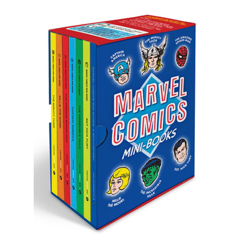 预订 Marvel Comics Mini-Books Collectible Boxed Set: A History and Facsimiles of Marvel's Smallest Co... [9781419743429] 书籍/杂志/报纸 文学小说类原版书 原图主图