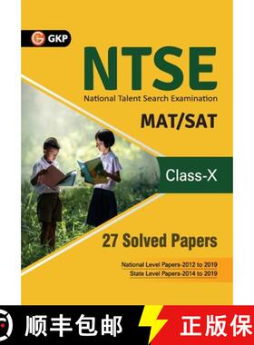 预订 NTSE 2019-20 : Class 10 - 27 Solved Papers (SAT/ MAT) [9789389573831]