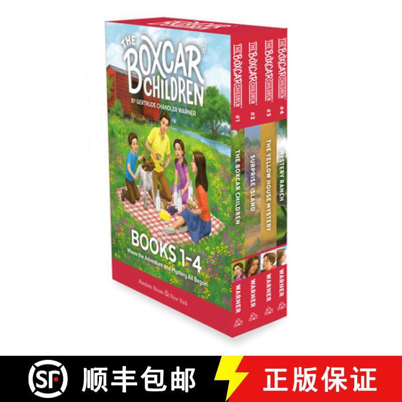 【3-4周达】The Boxcar Children Mysteries Boxed Set #1-4: The Boxcar Children; Surprise Island; The Ye... [9780807508541]