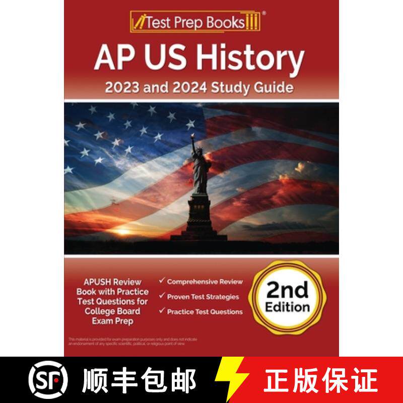 【3-4周达】AP US History 2023 and 2024 Study Guide: APUSH Review Book with Practice Test Questions fo... [9781637755006]