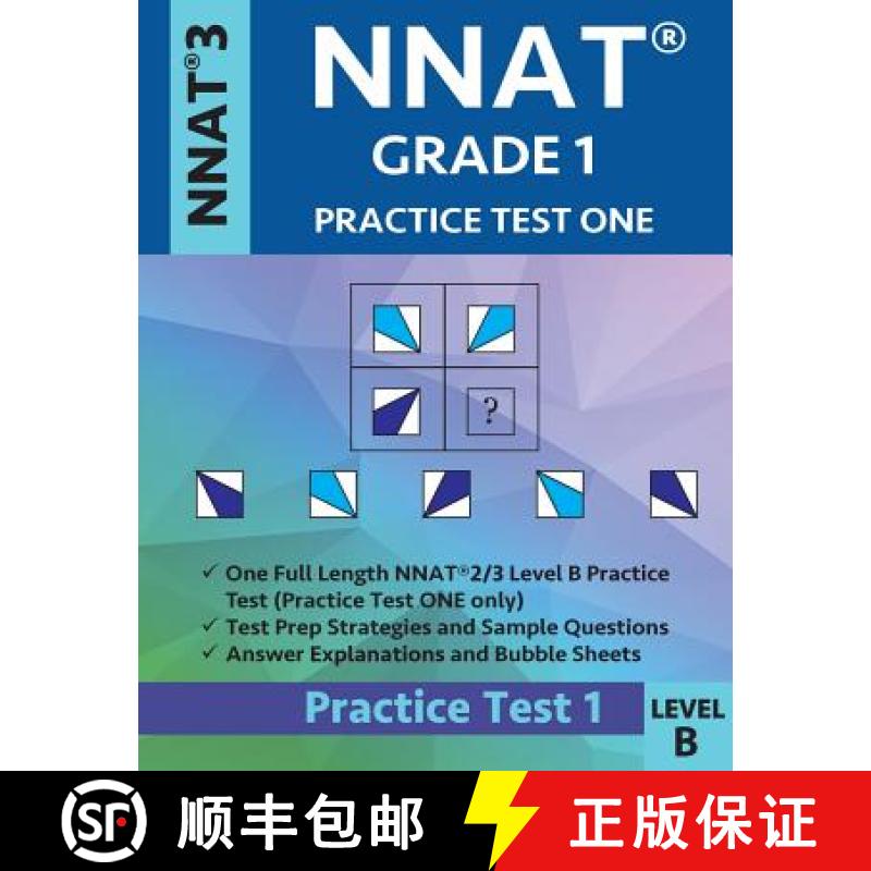 【3-4周达】Nnat Grade 1 - Nnat3 - Level B: Nnat Practice Test 1: Nnat 3 - Grade 1 - Test Prep Book fo... [9781948255752]