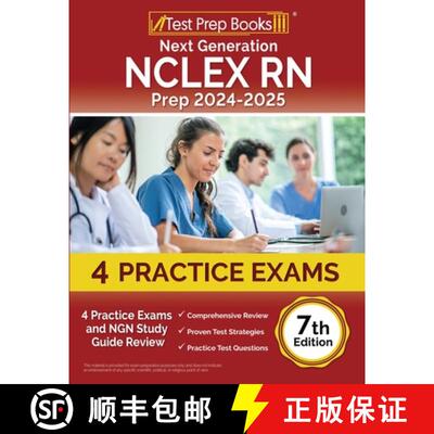 【3-4周达】Next Generation NCLEX RN Prep 2024-2025: 4 Practice Exams and NGN Study Guide Review [7th ... [9781637754481]
