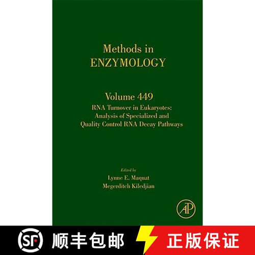 【3-4周达】精装 RNA Turnover in Eukaryotes: Analysis of Specialized and Quality Control RNA Decay Pat... [9780123745842]