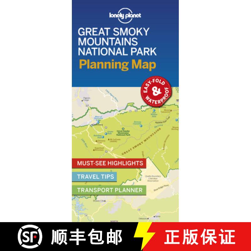 【3-4周达】Lonely Planet Great Smoky Mountains National Park Planning Map 1 [9781788685955]
