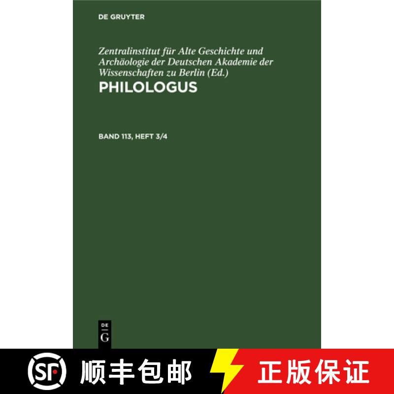 【2-3周达】Philologus. Band 113, Heft 3/4 [9783112640517]