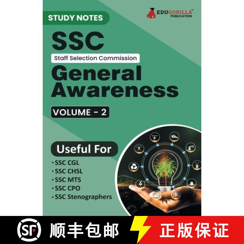 【2-3周达】Study Notes for SSC General Awareness (Vol 2) - Topicwise Notes for CGL, CHSL, SSC MTS, CP... [9789355566218]