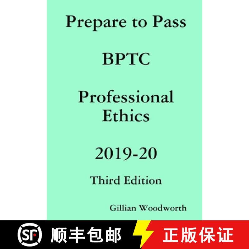 【2-3周达】Prepare to Pass BPTC Professional Ethics 2019-20 [9780244830502]