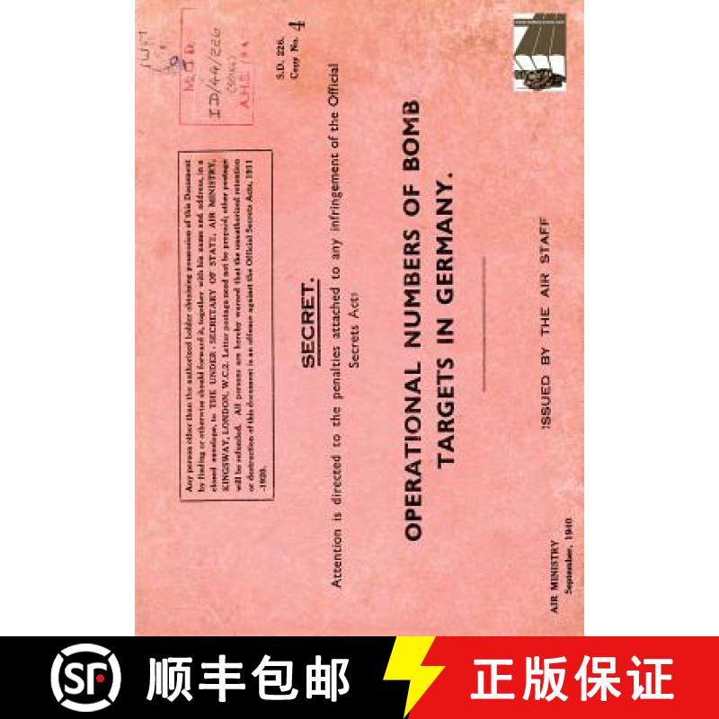 【2-3周达】Operational Numbers of Bomb Targets in Germany Air Ministry 1940 [9781783311125]