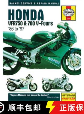 【3-4周达】Honda VFR750 & 700 V-Fours (86 - 97) Haynes Repair Manual: 86-97 [9781785210396]