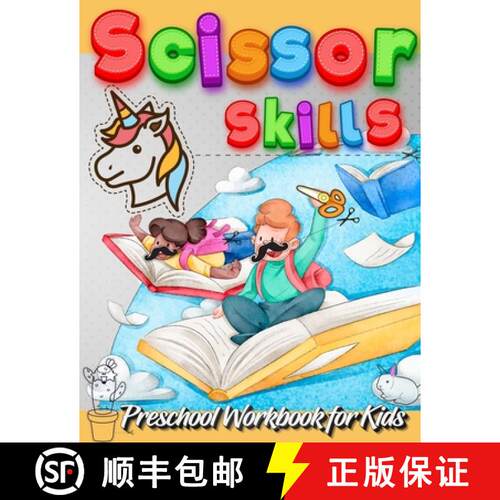 【3-4周达】Scissor Skills Preschool Workbook for Kids: A Fun Cutting Practice Activity Book for Toddl... [9780911680980]