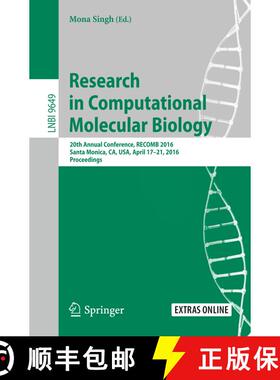 【3-4周达】Research in Computational Molecular Biology : 20th Annual Conference, RECOMB 2016, Santa M... [9783319319568]