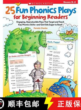 预订 25 Fun Phonics Plays for Beginning Readers: Engaging, Reproducible Plays That Target and Teach K... [9780545103398]