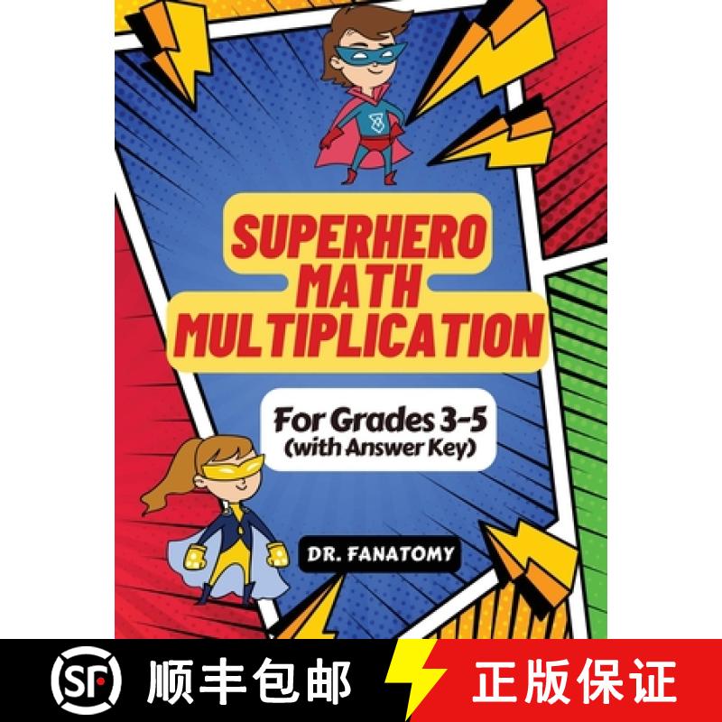 【3-4周达】Superhero Math - Multiplication: Grades 3-5 with Answer Key [9780645454376]