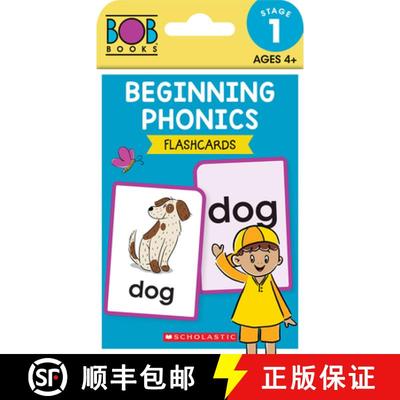 预订 Bob Books - Beginning Phonics Flashcards Phonics, Ages 4 and Up, Kindergarten (Stage 1: Starting... [9781546114468]